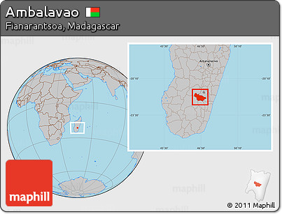 Gray Location Map of Ambalavao
