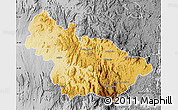 Physical Map of Ambalavao, desaturated