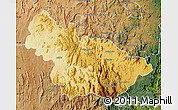 Physical Map of Ambalavao, satellite outside
