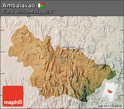 Satellite Map of Ambalavao, lighten