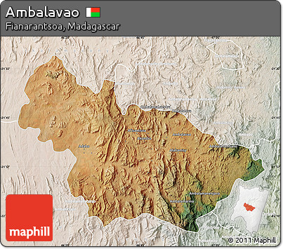 Satellite Map of Ambalavao, lighten