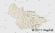 Shaded Relief Map of Ambalavao, single color outside