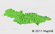 Political Panoramic Map of Ambalavao, cropped outside