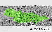 Political Panoramic Map of Ambalavao, desaturated