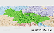Political Panoramic Map of Ambalavao, lighten