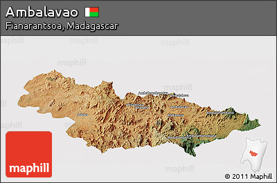 Satellite Panoramic Map of Ambalavao, cropped outside