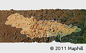 Satellite Panoramic Map of Ambalavao, darken