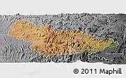 Satellite Panoramic Map of Ambalavao, desaturated