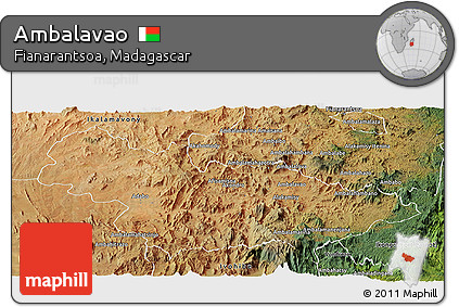 Satellite Panoramic Map of Ambalavao