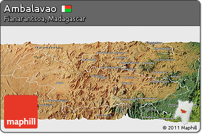 Satellite Panoramic Map of Ambalavao