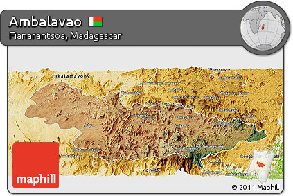 Satellite Panoramic Map of Ambalavao, physical outside