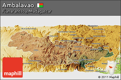 Satellite Panoramic Map of Ambalavao, physical outside