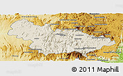 Shaded Relief Panoramic Map of Ambalavao, physical outside