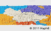 Shaded Relief Panoramic Map of Ambalavao, political outside