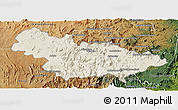 Shaded Relief Panoramic Map of Ambalavao, satellite outside