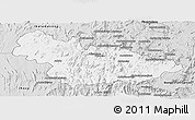Silver Style Panoramic Map of Ambalavao