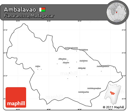 Blank Simple Map of Ambalavao, cropped outside