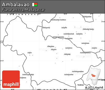Blank Simple Map of Ambalavao