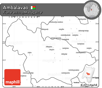 Blank Simple Map of Ambalavao