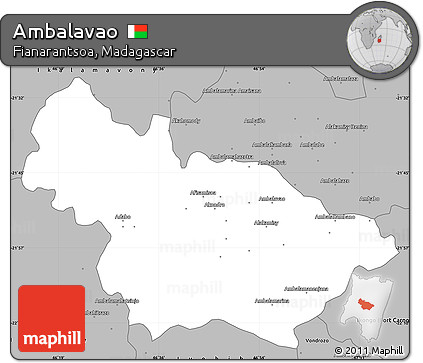 Gray Simple Map of Ambalavao