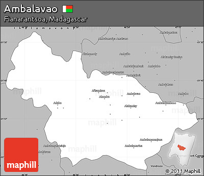 Gray Simple Map of Ambalavao