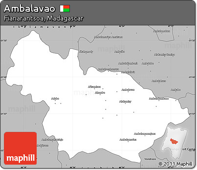 Gray Simple Map of Ambalavao