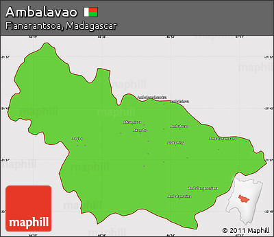 Political Simple Map of Ambalavao, cropped outside
