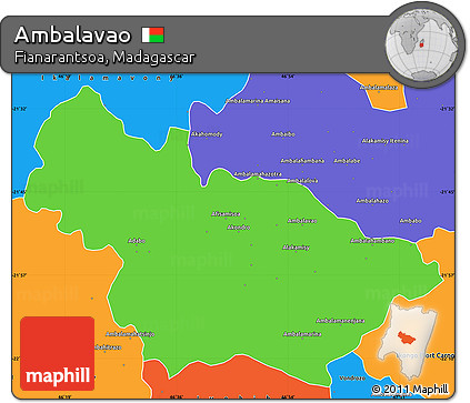 Political Simple Map of Ambalavao