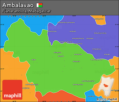 Political Simple Map of Ambalavao