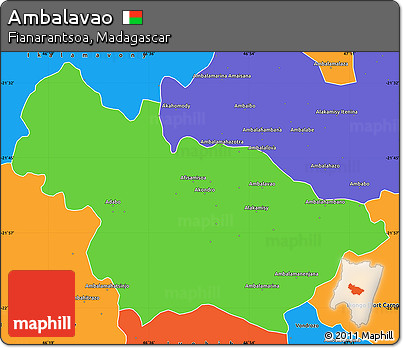 Political Simple Map of Ambalavao