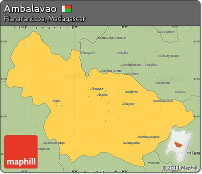Savanna Style Simple Map of Ambalavao