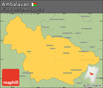 Savanna Style Simple Map of Ambalavao