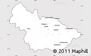 Silver Style Simple Map of Ambalavao, cropped outside