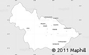 Silver Style Simple Map of Ambalavao, single color outside