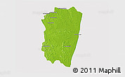 Physical 3D Map of Farafangana, cropped outside