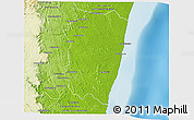 Physical 3D Map of Farafangana