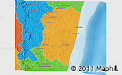 Political 3D Map of Farafangana