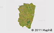 Satellite 3D Map of Farafangana, cropped outside