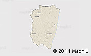 Shaded Relief 3D Map of Farafangana, cropped outside