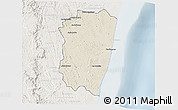 Shaded Relief 3D Map of Farafangana, lighten