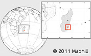 Blank Location Map of Farafangana, highlighted country, within the entire country