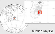 Blank Location Map of Farafangana, highlighted parent region
