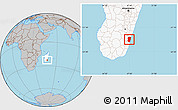 Gray Location Map of Farafangana, highlighted country