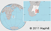 Gray Location Map of Farafangana, highlighted parent region