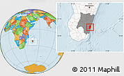Political Location Map of Farafangana, highlighted country, highlighted parent region