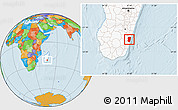 Political Location Map of Farafangana, highlighted country
