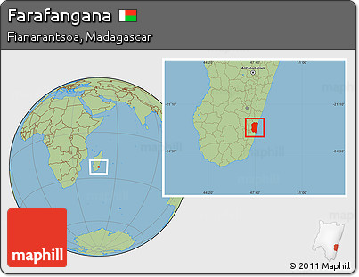 Savanna Style Location Map of Farafangana