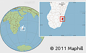 Savanna Style Location Map of Farafangana, highlighted country