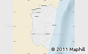 Classic Style Map of Farafangana, single color outside