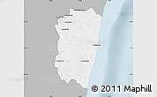 Gray Map of Farafangana, single color outside